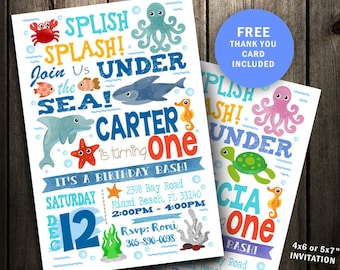 under the sea invite etsy
