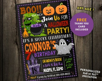 halloween invite etsy