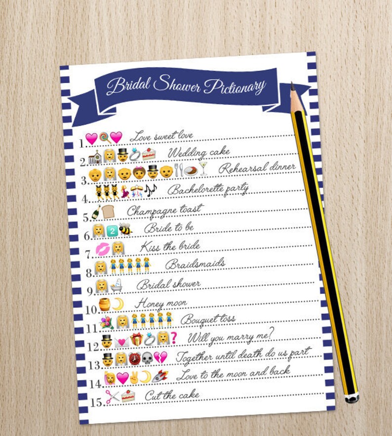 Marriage ceremony Emoji Pictionary - Bridal Shower Recreation - Printable Shower Video game - Instantaneous Obtain - Print at House - Shower Match - Armed forces, Blue photograph regarding Wedding Emoji Pictionary Free Printable identified as Wedding ceremony Emoji Pictionary - Bridal Shower Sport - Printable Shower Recreation - Immediate Obtain - Print at Property - Shower Recreation - Military, Blue