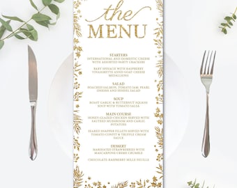 printable menu etsy