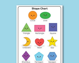 Learning Shapes, Shape Sorting Worksheet, Shape Matching Game,  Homeschool , Kindergarten, Tot School, Digital Download