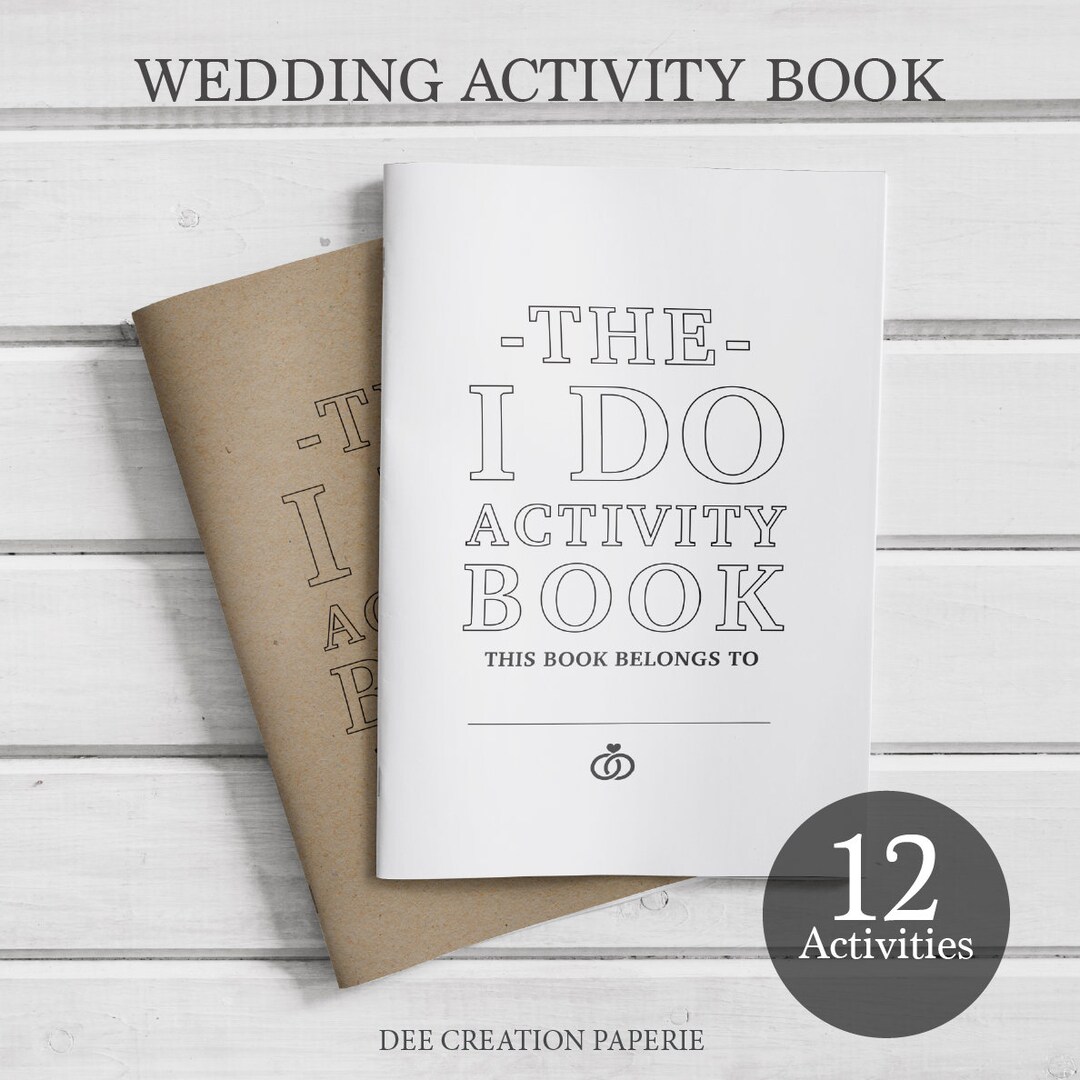 Libro de actividades descargable gratis para niños en bodas