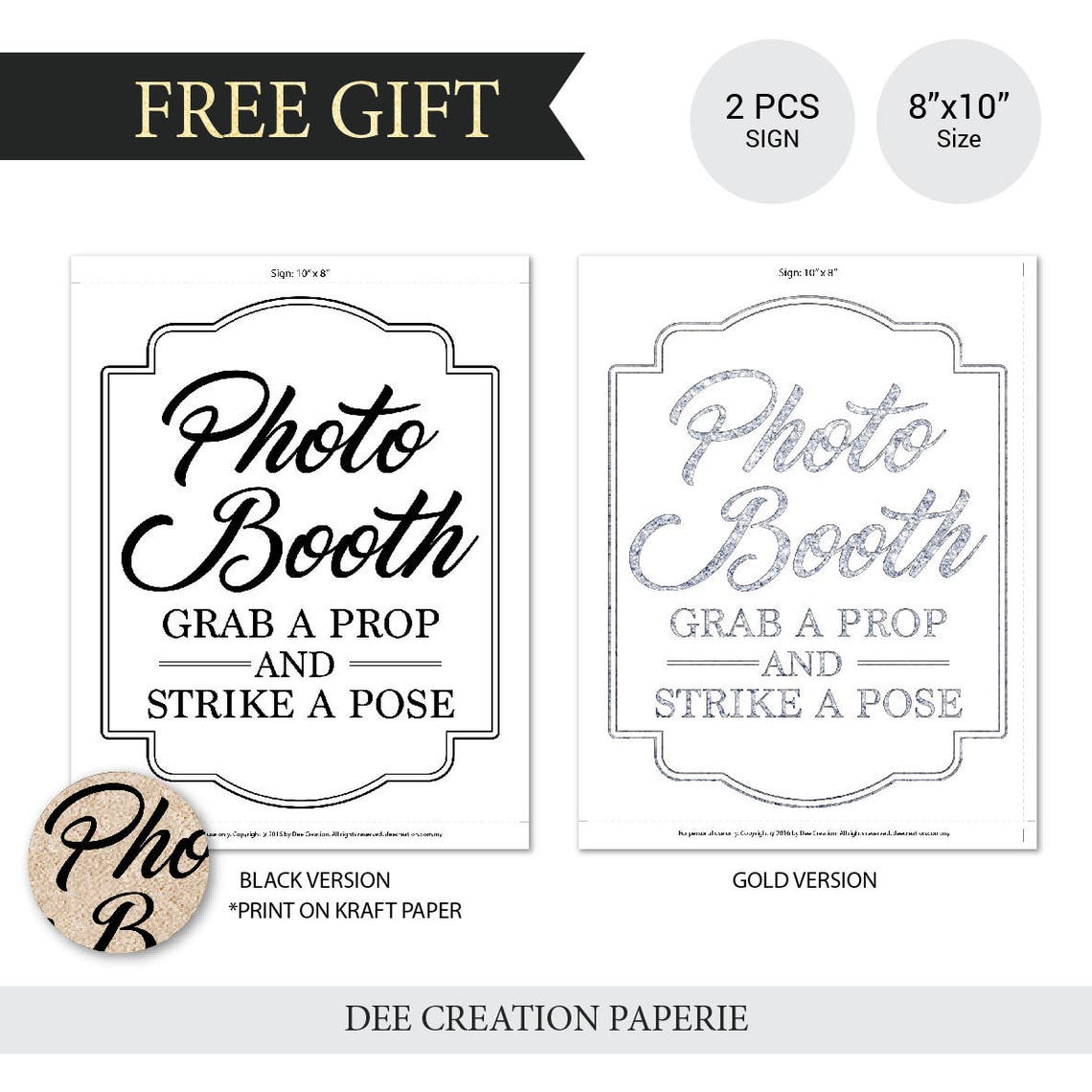 Printable Wedding Photobooth Props Glam Wedding Photo Booth - Etsy