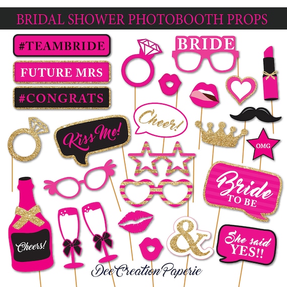 Wedding shower shop photo booth props