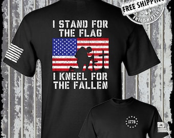 I Stand For The Flag And Kneel For The Cross Tee - Made In America Store - Foto 11