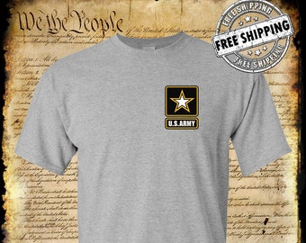 US Army Logo Crest T-Shirt / United States of America Military Official Licensed