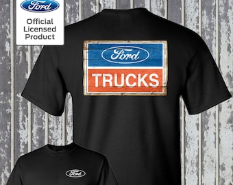FORD Trucks Vintage Sign 2-Sided T-Shirt / F-150 Official Licensed Product