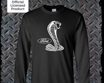 Licensed Ford Cobra Shelby Logo Long Sleeve T-Shirt / Official Product GT500