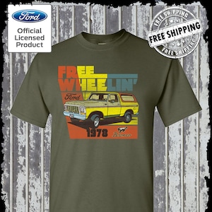T-shirt Ford Bronco a ruota libera del 1978