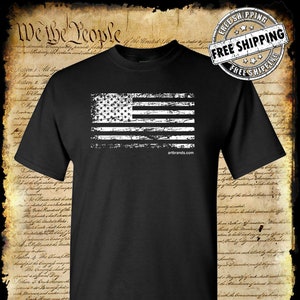 USA Flagge Distressed Logo T-Shirt USA