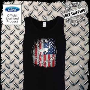Ford Bronco American Flag Tank Top T-Shirt