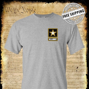 US Army Logo Crest T-Shirt / United States of America Military Official Licensed