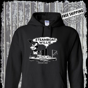 Steamboat Willie Vintage 1928 Hoodie / Sweatshirt - Cartoon Mouse