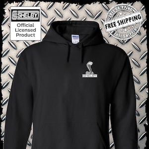 Shelby Cobra Logo Left Chest Crest Hoodie - Licensed / Official Product - GT500