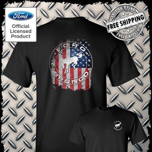 Ford Bronco American Flag 2-Sided T-Shirt