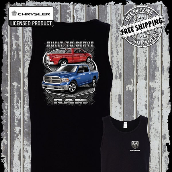 RAM Trucks Built to Serve 2-Sided Tank Top T-Shirt - Official Licensed Product -