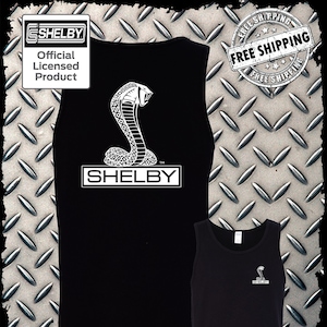 Shelby Cobra Logo 2 Sided Tank Top T-Shirt Official Licensed Product