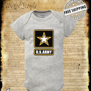 US Army Logo Gerber Onesie / United States of America Military Official Licensed