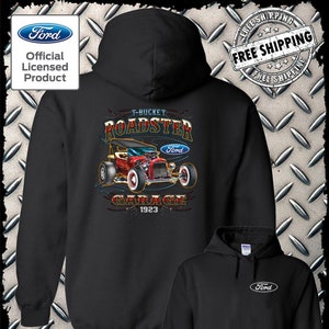 Ford T-Bucket Roadster Garage 1923 2-seitiger Hoodie Sweatshirt