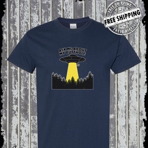 Ask Me About My Butthole Funny Alien UFO T-Shirt Todd Goldman Licensed