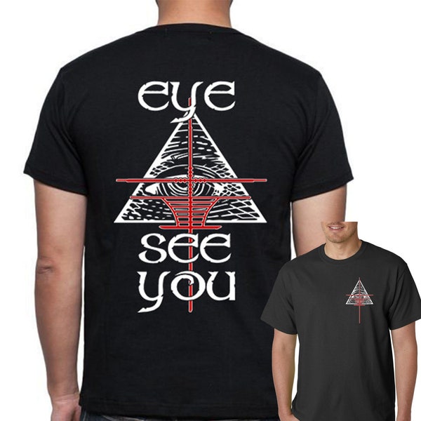 Eye See You Double-Sided T-Shirt / Anti-Illuminati Satan All Seeing Cross Hairs