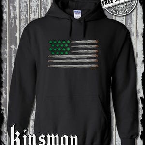 American Joint & Pot Leaf vlag hoodie/sweatshirt USA Weed
