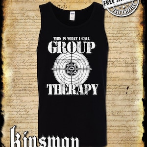 Group Therapy 2nd Amendment Pro-Gun Tank Top T-Shirt Funny