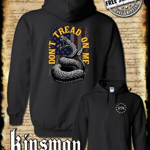 Don't Tread On Me US Flag Rattlesnake Hoodie / Sweatshirt