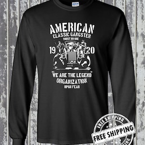 American Gangster Classic T-Shirt met lange mouw - Mafia Mob Georganiseerde Misdaad Baas