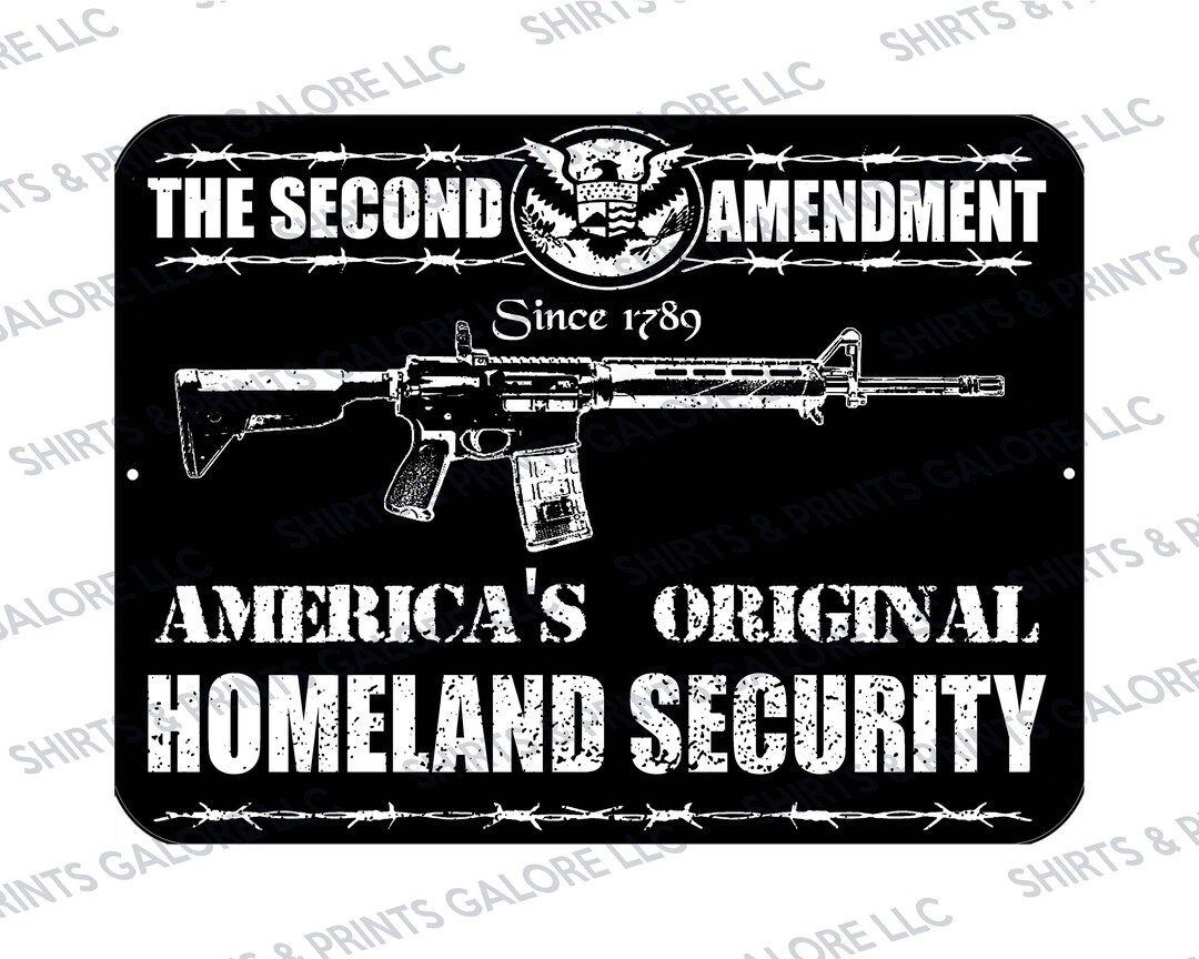 Nd Amendment Americas Original Homeland Security Classic Est Cartoon Print Anima