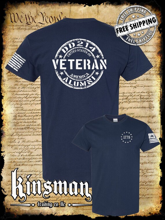 T-shirt Patriotique Ancien Vétéran US DD214 – Neuf Sans étiquettes