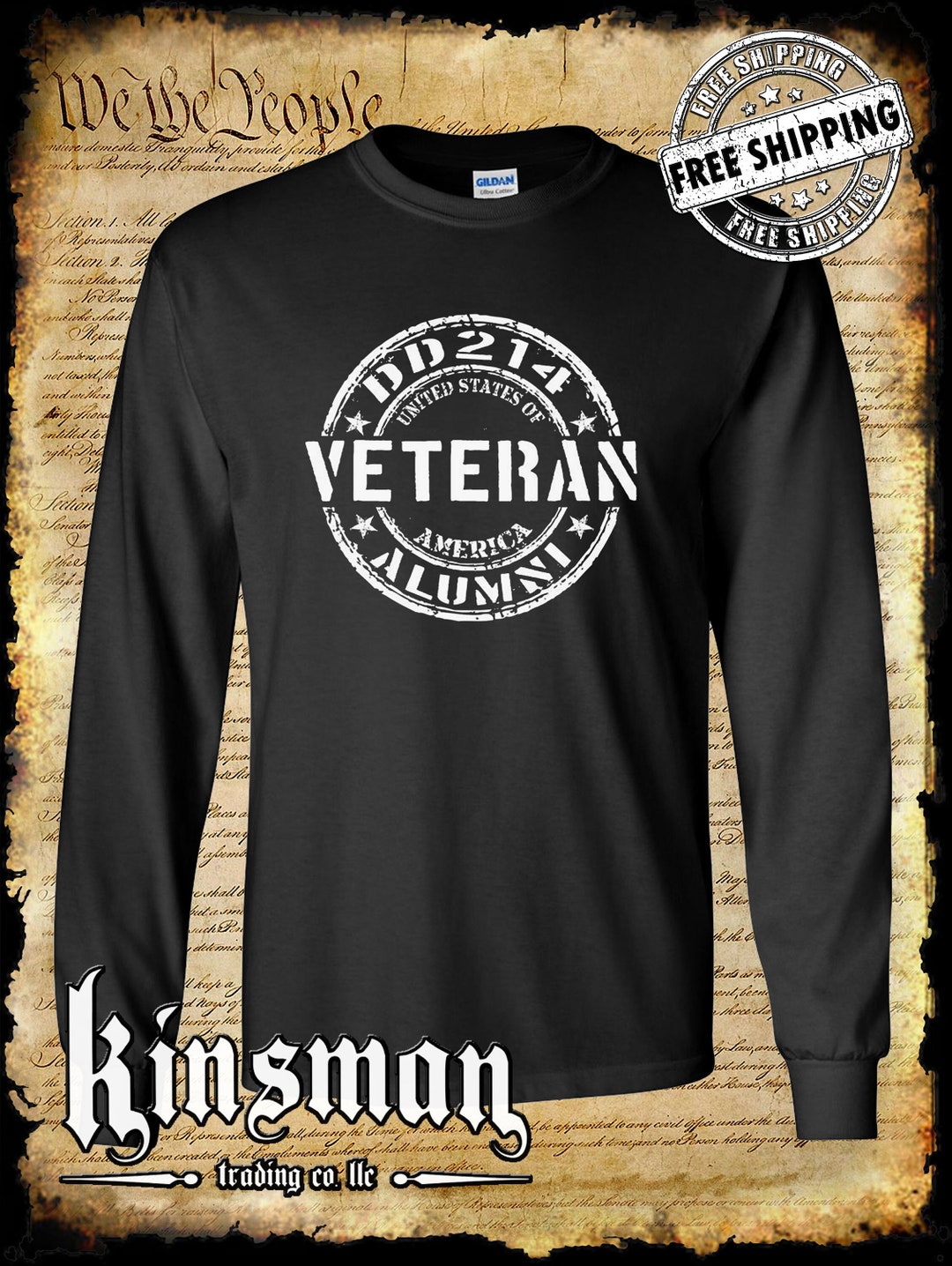 DD214 Alumni Military Patriotic US Flag US Army Veteran Graphic