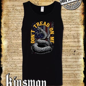 Don't Tread On Me US Flag Rattlesnake Tank Top T-Shirt