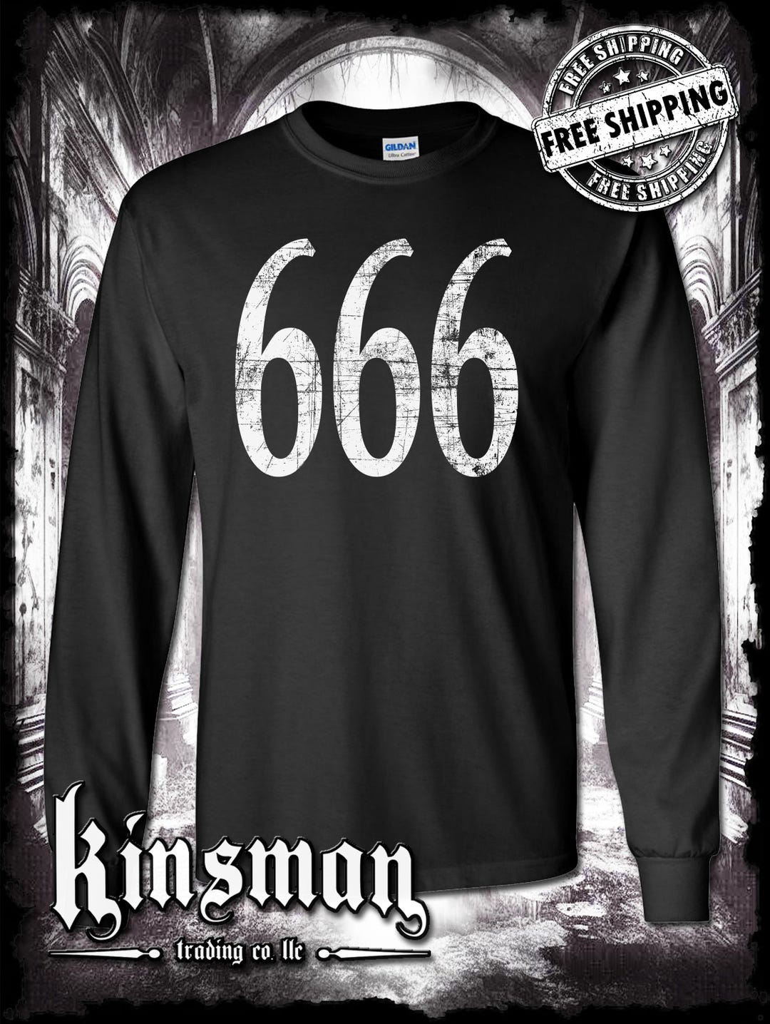 T-shirt 666 Devil Satan - Tailles S à XXL+, Marque Gildan, Neuf Sans étiquette, Unisexe