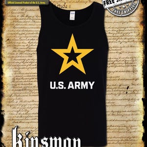 Army Star Logo Tank Top T-Shirt United States of America Military Licensed