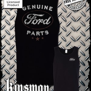 Ford Logo Women's Tank Top - Licensed Black American Made - View #10