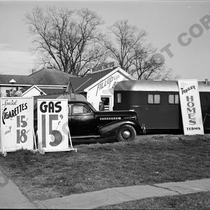 1940&#39;s Gas Station / Cigarette / Trailer Signboards Alexandria, LA Photo Reprint