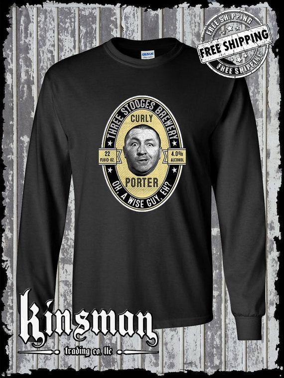 Three Stooges Wiseguys Long Sleeve T-Shirt - Officially Licensed Mens Graphic Tee - View #4