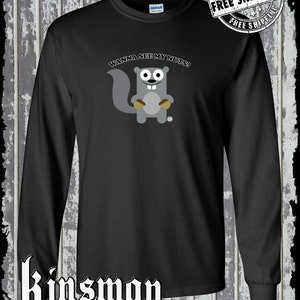 Wanna See My Nuts? Squirrel Long Sleeve T-Shirt Todd Goldman Licensed