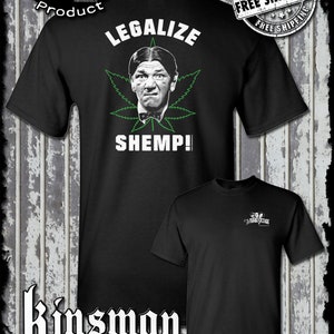Three Stooges Legalize Shemp 2-Sided T-Shirt Weed Marijuana Pot Leaf