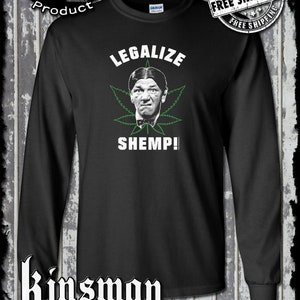 Three Stooges Legalize Shemp Langarm-T-Shirt Weed Marihuana Pot Blatt