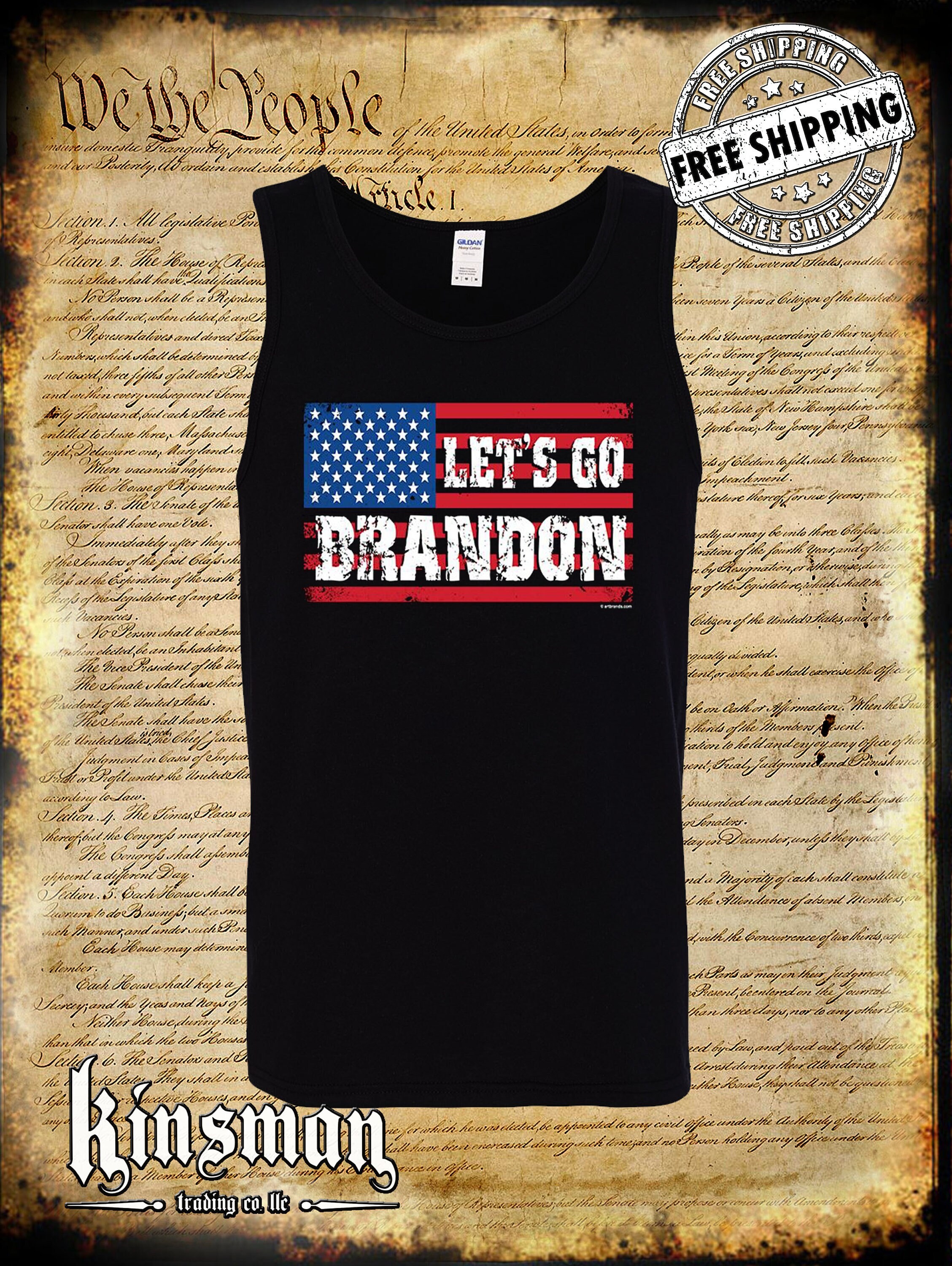 Fjb Tank Let's Go Brandon US Flag Tank Top T-shirt - FJB Trump 2024 American USA ...