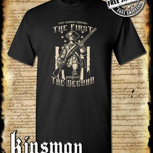 Camiseta patriótica / No se puede defender la Primera Enmienda sin la Segunda Enmienda - Proarmas EE. UU.
