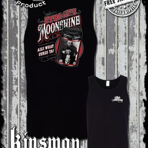 Three Stooges Moonshine 2-Sided Tank Top T-Shirt