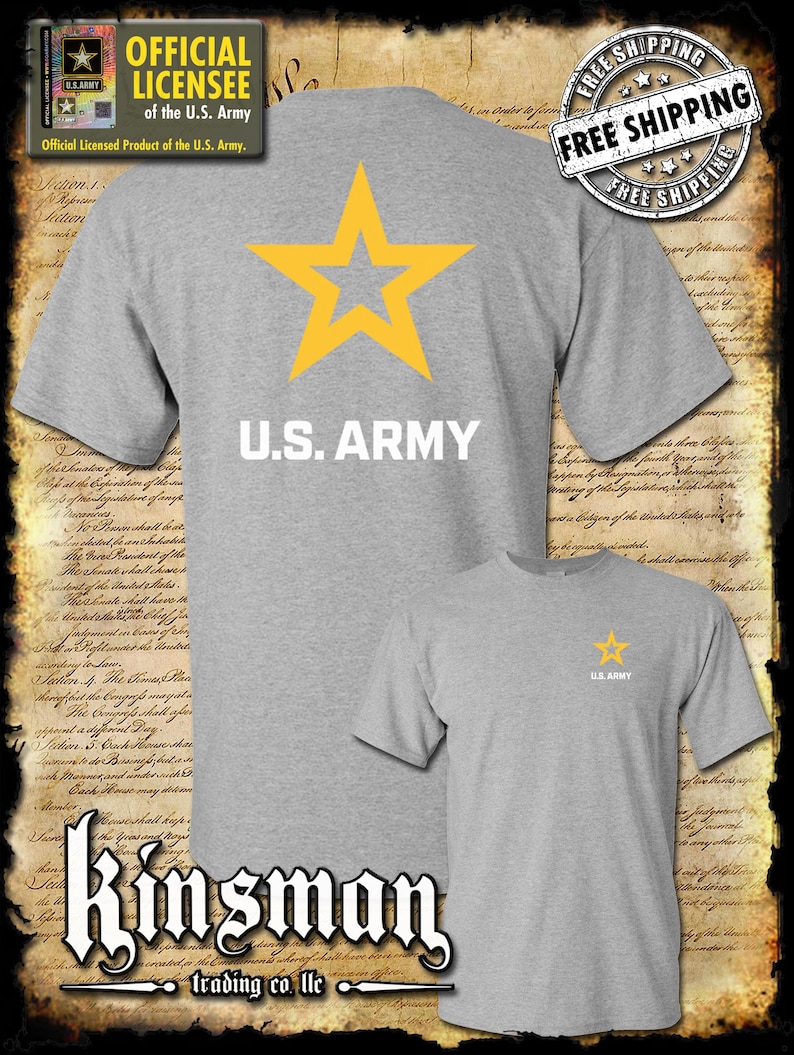 Army Star Logo 2-sided T-shirt United States of America Military ...