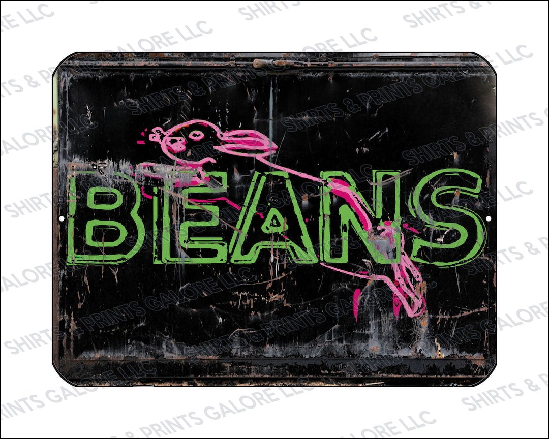 Saginaw BEANS Bunny Metal Sign 9x12 - Mid-michigan Landmark Souvenir ...
