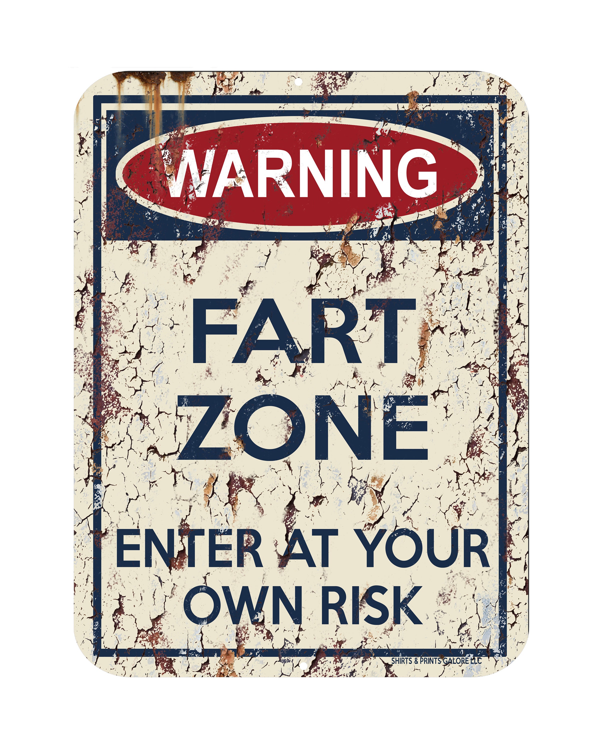 Yellow backgr 8" x 12" Metal Tin Sign WARNING FART ZONE ENTER AT YOUR OWN RISK Yellow backgr 8" x 12" Metal Tin Sign WARNING FART ZONE ENTER AT YOUR OWN RISK