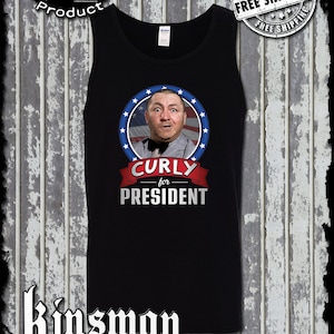 Three Stooges Curly For President Tank Top T-Shirt