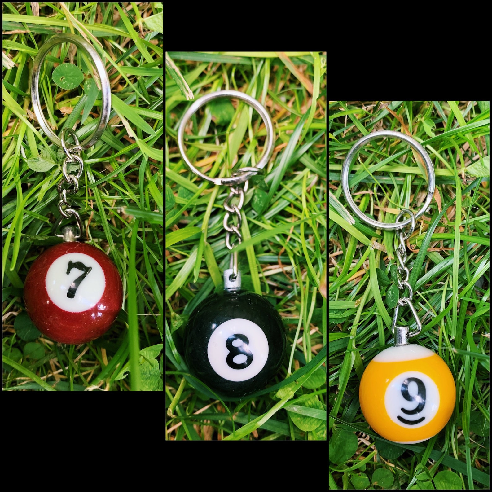 Lot De 16 Porte-clés Boule De Billard - Diamètre 2,5cm - Idée Cadeau Originale