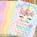 Rainbow Unicorn Birthday Invitation (Downloadable, DIY)
